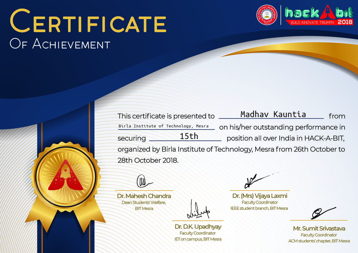 Certificate